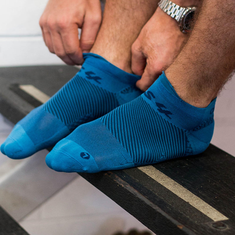 OS1st FS4 Plantar Fasciitis No Show Socks relieves plantar fasciitis, heel/arch pain and improves circulation Medium Blue