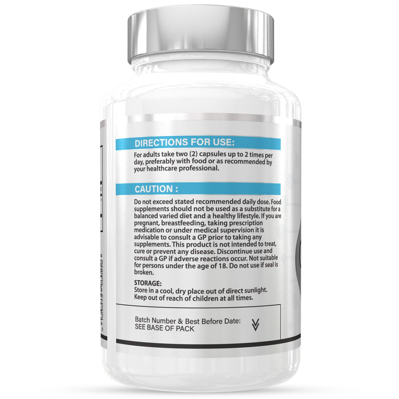 Glycine Supplement 98.5% Concentration | Highest Purity Glycine Capsules in the UK | 1,300mg Glycine Powder Amino Acid Supplements 2 Month Supply 120 Caps