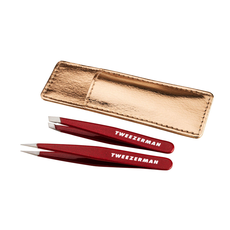 Tweezerman Vintage Rose Mini Tweezer Set with Case Vintage Rose Mini Set