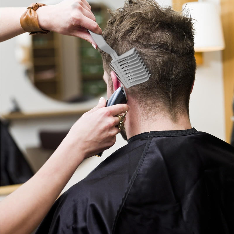 [Australia] - Hair cutting comb transition, pack of 5 hair cutting aid with hairdressing cape, adjustable hair cutting template, fade comb, silicone hair cutting band, hair cutting 