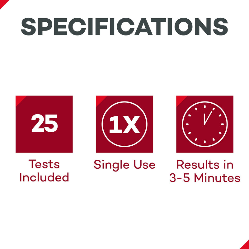Dealmed HCG Urine Cassette Pregnancy Test - Early Detection - 25 Count | Individually Wrapped Units, Disposable Pipettes Included, 3 Step Process, Results In 3-5 Minutes, Expiration Date Printed 25 Count (Pack of 1)
