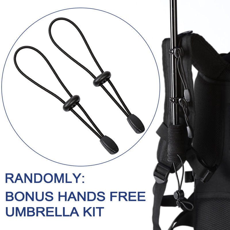 G4Free 46 Inch Large Hiking Umbrella Ultralight UV Silver Reflective Full-size Trekking Backpacking Umbrella Silver/Deep Blue