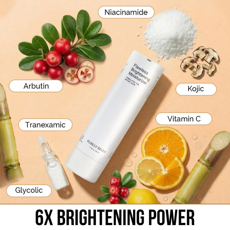 Flawless Niacinamide Brightening Moisturizer, Dark Spot Cream | Multi-active dark spot corrector with tranexamic acid, alpha arbutin & vitamin C. Fades hyperpigmentation on mature skin.