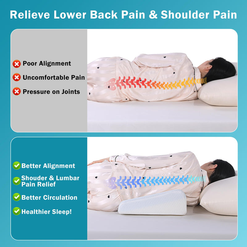 [Australia] - MABOZOO Shoulder Pain Relief Pillow, Memory Foam Shoulder Sleeper Pillow for Pain Relief Sleeping, Wedge Bolster Pillow for Side, Back and Stomach Sleepers 