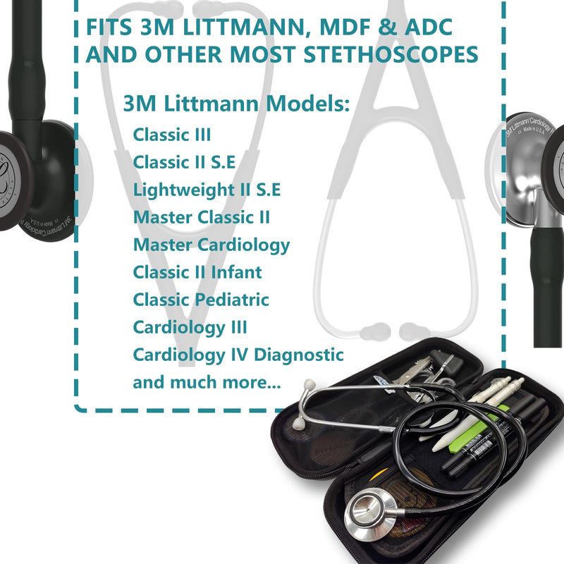 [Australia] - Stethoscope Case for Nurse and Doctor, Fits 3M Littmann Stethoscope,Stethoscope Bag Holder for Nurse Accessories for Work, Medical Bandage, EMT Trauma Shear, Pen Lights, and Nursing School Essentials 