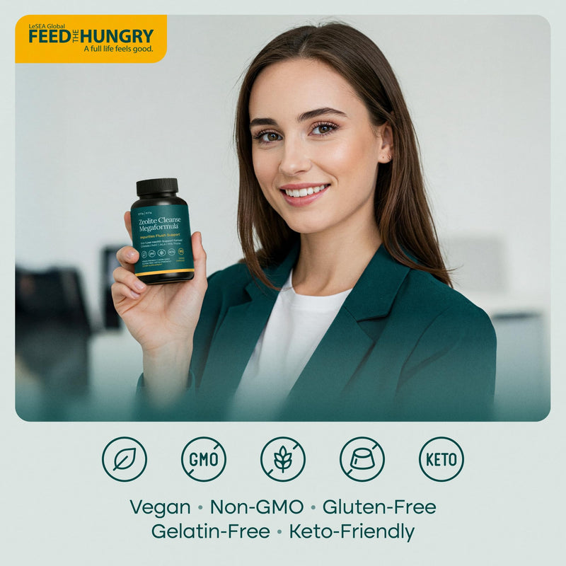 [Australia] - Liver Cleanse Detox & Repair for Heavy Metal Detox, Gut Health, and Energy - Zeolite for Adults with Noni, Glutathione, NAC, Chlorella, Spirulina, ALA, Cilantro, Milk Thistle & Shilajit, 90ct 