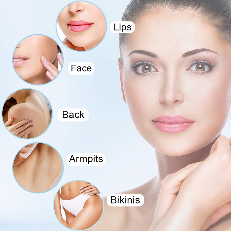 [Australia] - Facial Hair Removal for Women, Electric Painless Facial Hair Remover for Face, Lip, Chin with USB Rechargeable Blue 