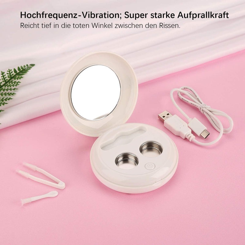 [Australia] - BlumWay Ultrasonic Cleaning Machine for Contact Lenses, Ultrasonic Automatic Cleaner with Contact Lens Sucker, Type-C Contact Lens Cleaner, is suitable for cleaning all contact lenses 