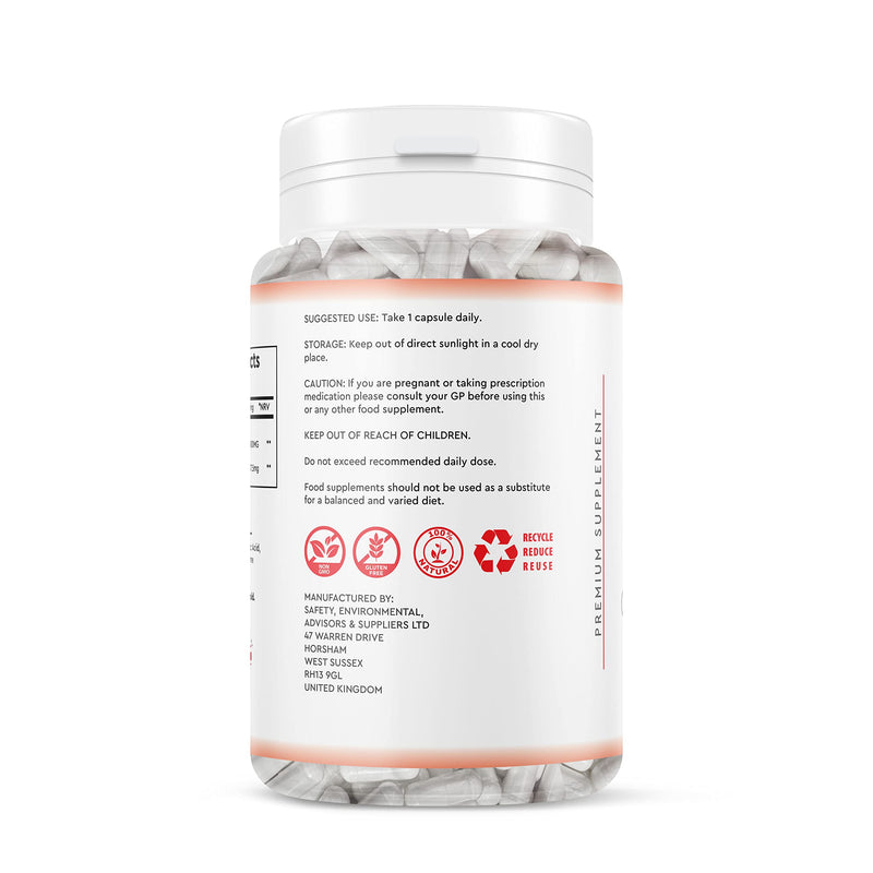 Reishi Mushroom Extract 3000MG - 4 Month Supply 120 Vegan Capsules - Ganoderma lucidum Extract