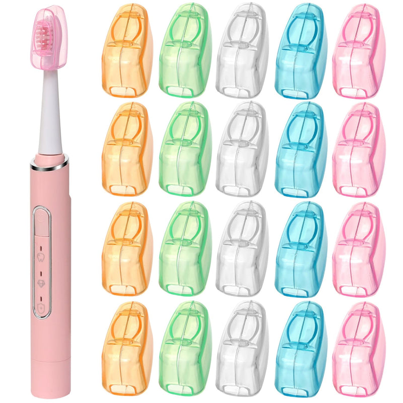 [Australia] - 20pack Travel Toothbrush Head CoversÔºåPortable ToothbrushProtector Cap Brush Pod CaseÔºå Fits Most Manual and Electric Toothbrushes 