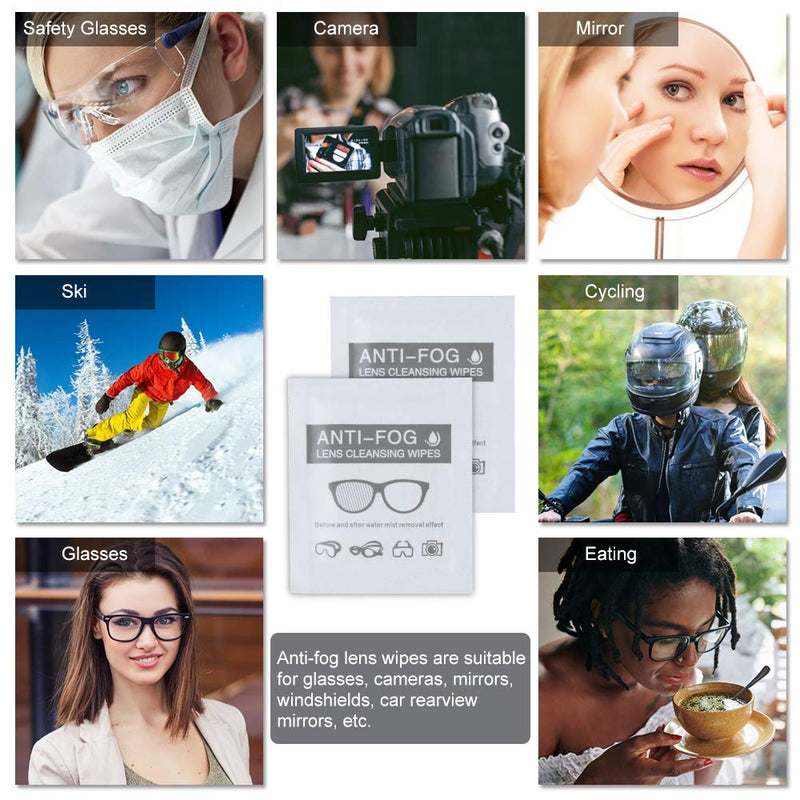 [Australia] - Anti-Fog Lens Wipes Pre-Moistened Anti-Fog Wipes, 6inch X 5inch,for Eye Glasses (60 Pack) 1 Count (Pack of 60) 