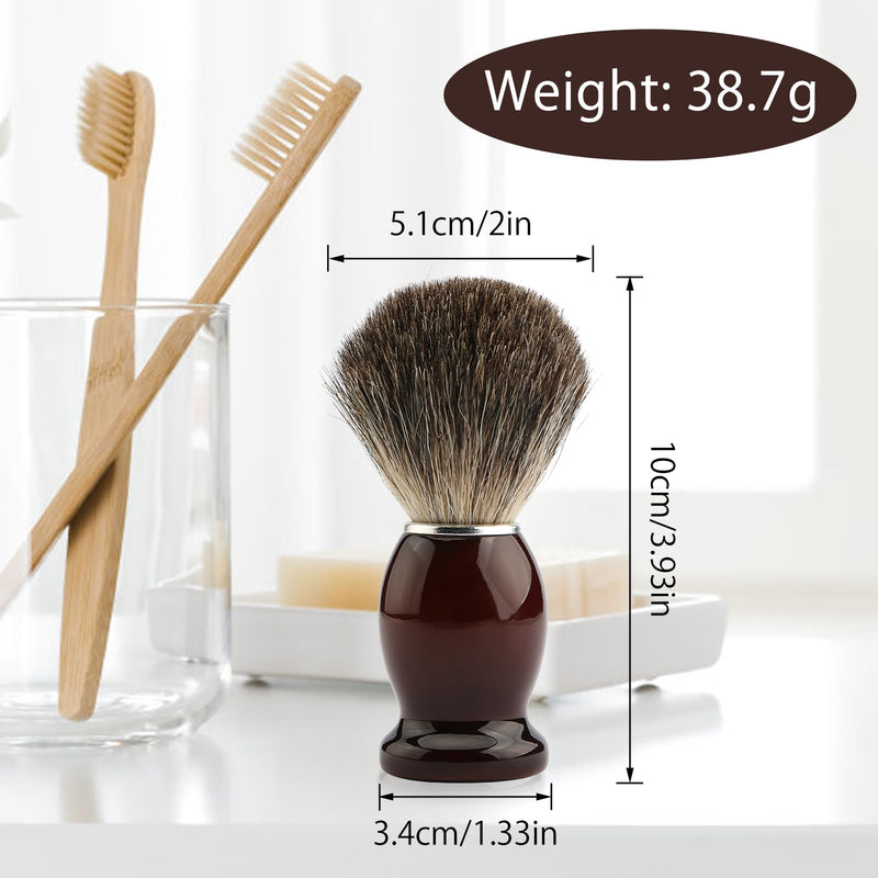 [Australia] - Shaving brush, men's shaving brush with wooden handle, shaving brush, badger hair, facial beard, hair cleaning, shaving tool, badger hair, travel shaving brush, shaving brush, black 