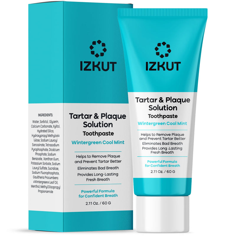 Plaque & Tartar Remover Toothpaste for Teeth: Removes Plaque & Controls Tartar Build-up - Long-Lasting Fresh Breath, Deep Cleansing & Gum-Friendly Formula (Wintergreen) Wintergreen