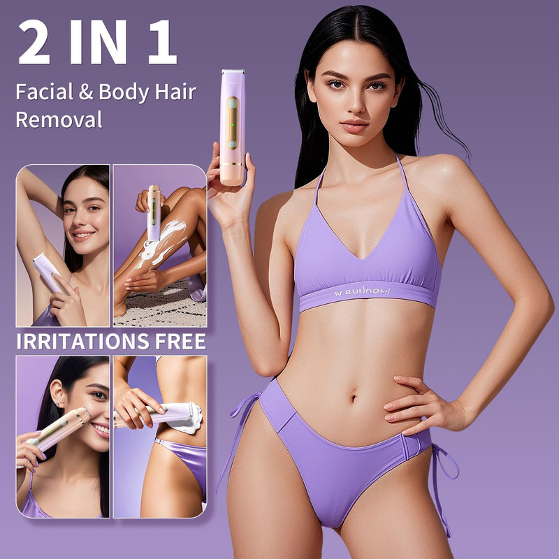 [Australia] - Bikini Trimmer for Women, Electric Razors with Dual Heads, Rechargeable Pubic Hair Trimmer with IPX7 Waterproof, Painless Pro Shaver for Underarm Leg Arm Body Face Private Area（RoyalRose） Royalrose 