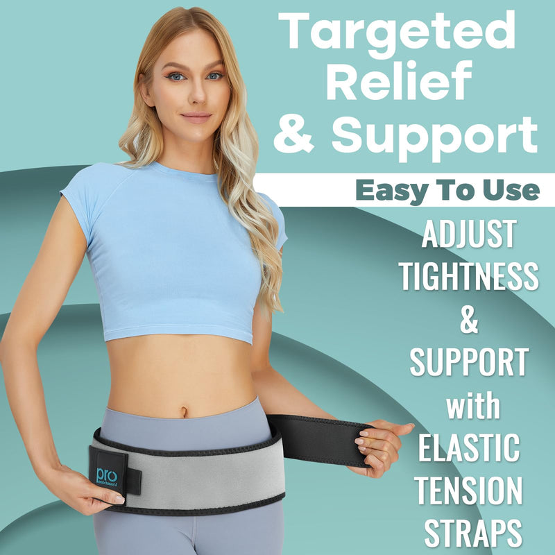 Sacroiliac Hip Belt for SI Joint Dysfunction – USA Patented SI Belt for Women & Men. Lower Back Brace & Hip Support for Pelvic, Nerve, Sciatica Pain Relief. Adjustable & Non-Slip (Regular) REGULAR (Hip Size 32-47 inch)