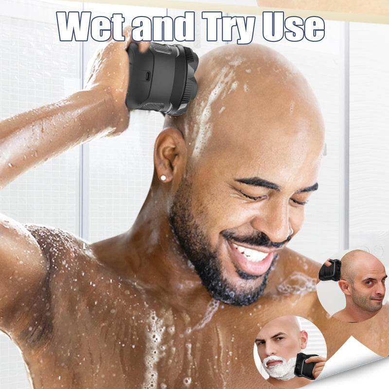 [Australia] - SUNNOW Body Hair Trimmer & Head Shavers for Bald Men, Ball Pubic Hair Trimmer, Head Electric Shavers Razor Kit, Ball Body Groomer for Bikini/Groin/Grooming Black 