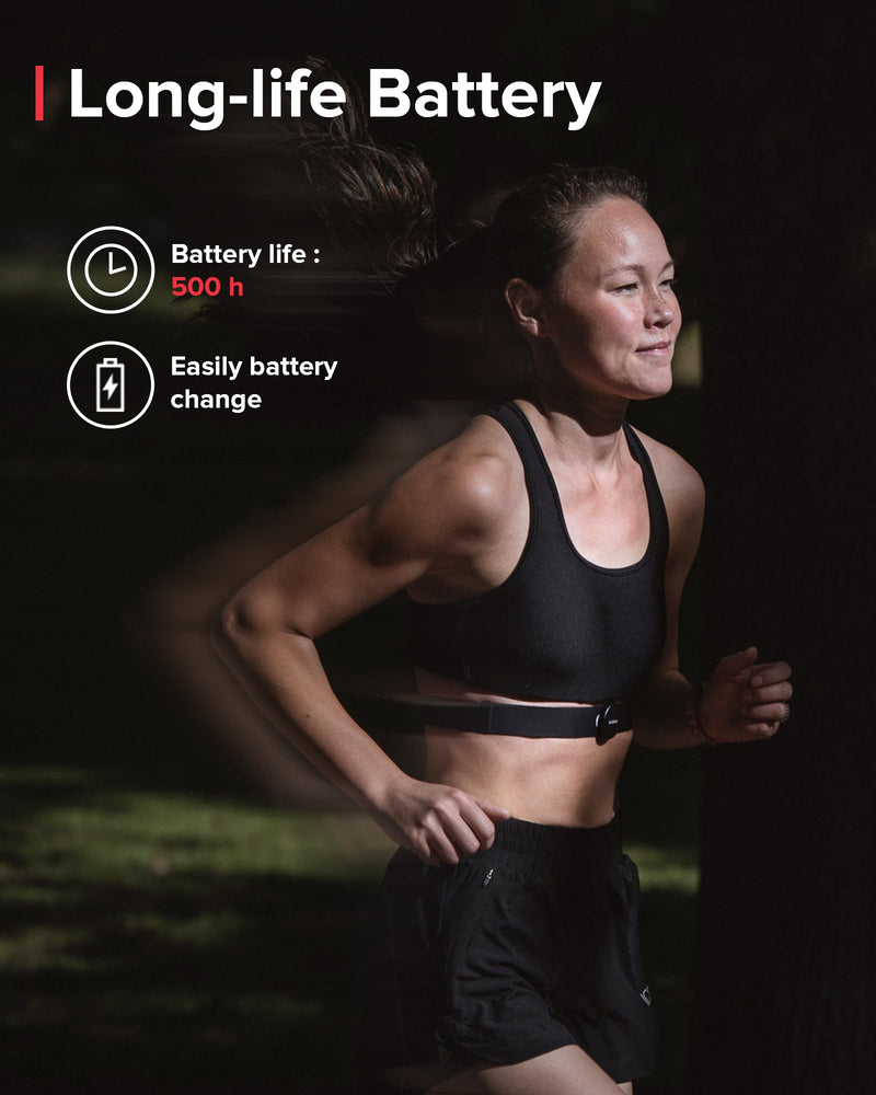 [Australia] - SUUNTO Smart Heart Rate Belt, Accurate Bluetooth Heart Rate Measurement Sensor, Multiple sports Comfortable fit for Running & Swimming, 500H Long Battery Life with Internal Memory, Waterproof, Black 