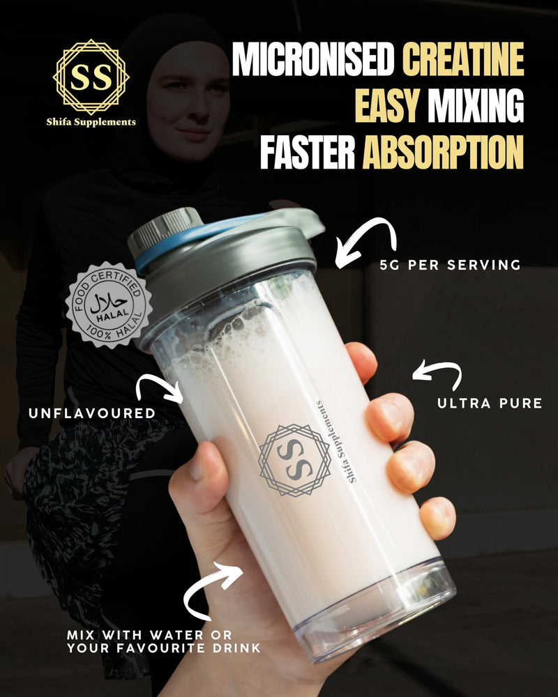 Creatine Monohydrate Powder Halal 400g (5g x 80 Servings) – Ideal for Muscle Growth & Recovery | 100% Pure Micronised Creatine Powder | Unflavoured | No Additives | Vegan