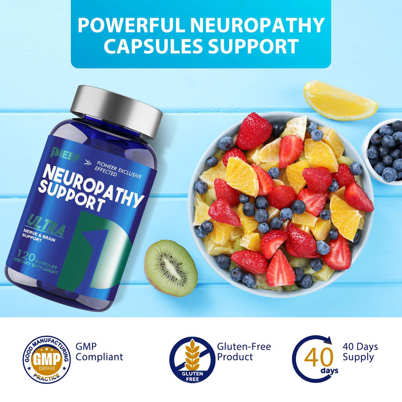 Nerve Savior for Neuropathy, 120 Capsules with 600mg Alpha Lipoic Acid & Benfotiamine, Daily Formula for Nerve Health in Hands, Fingers, Feet and Toes