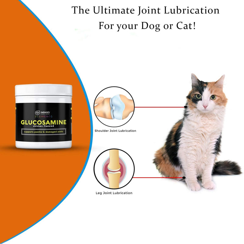 Nature's Pure Edge Original Extra Strength Glucosamine Dog and Cat Supplement Flavored with Real Chicken. Treats Painful and Damaged Joints. 170 gram Jar. - PawsPlanet Australia