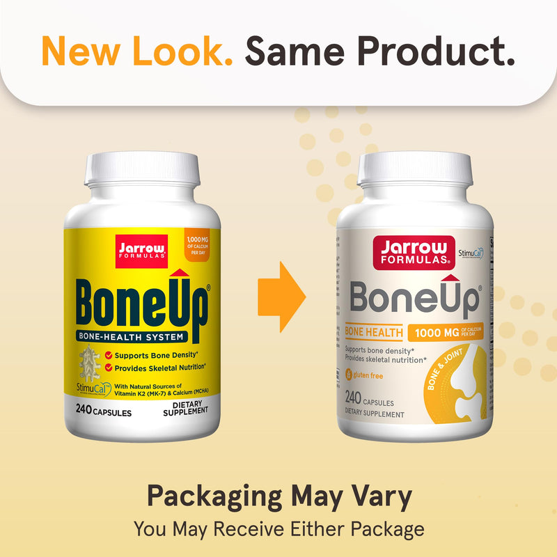 [Australia] - Jarrow Formulas BoneUp for Bone Density - Vitamin D3 and K2, Calcium Support, 240 Capsules, Promotes Skeletal Nutrition, Up to 40 Days Supply Unflavored 240 Count (Pack of 1) 