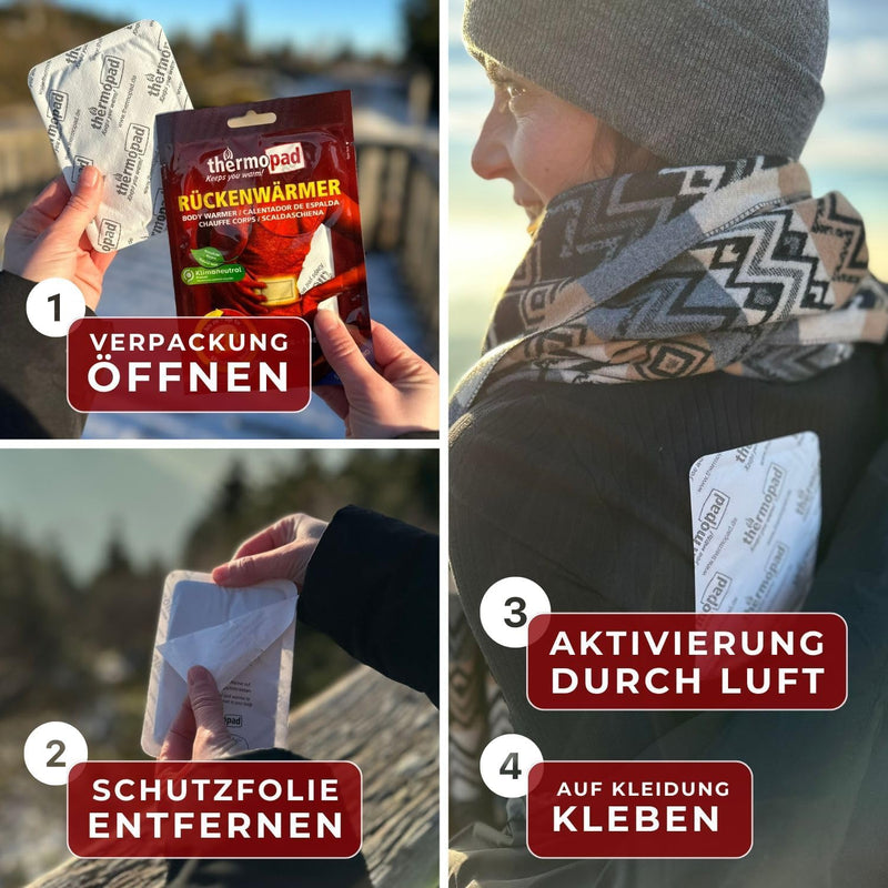 [Australia] - THERMOPAD back warmer - THE ORIGINAL: Heat patch for the back I 12 hours of heat I Ready-to-use heat pads, suitable as neck warmers, shoulder warmers & kidney warmers 30 pieces 