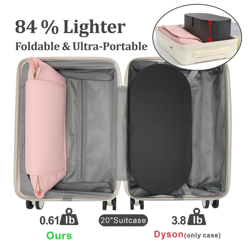 [Australia] - PACKISM Hair Tools Travel Bag - Twill Quilting Extra Large for Flat Irons, Straighteners, Curling Iron, and Haircare Accessories, 2-in-1 Design, with Interior Pockets, Portable Organizer - Rose Pink 
