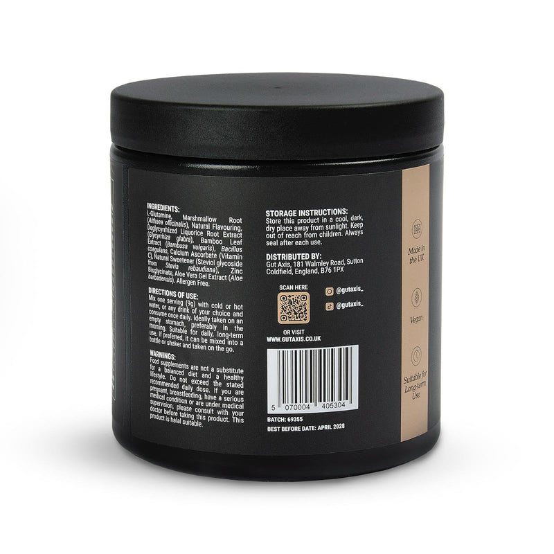 Advanced Gut Repair Formula 270g Vanilla | 5g L-Glutamine, Marshmallow Root, DGL, Aloe Vera & Zinc | Advanced Gut Support with 4 Billion CFU Probiotic | Vegan & Halal