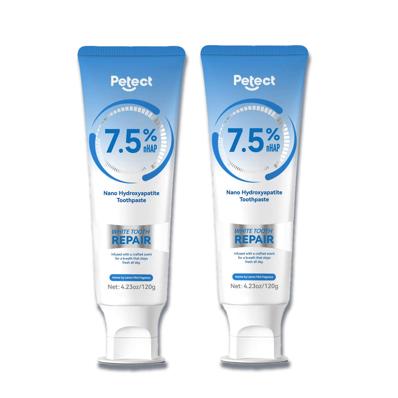 Hydroxyapatite Toothpaste 2-Pack, ICY Melon Mint Flavor, Enamel Protection Formula, Tooth Strengthening, Fresh Breath, Daily Use for Oral Health 4.23 Ounce (Pack of 2)