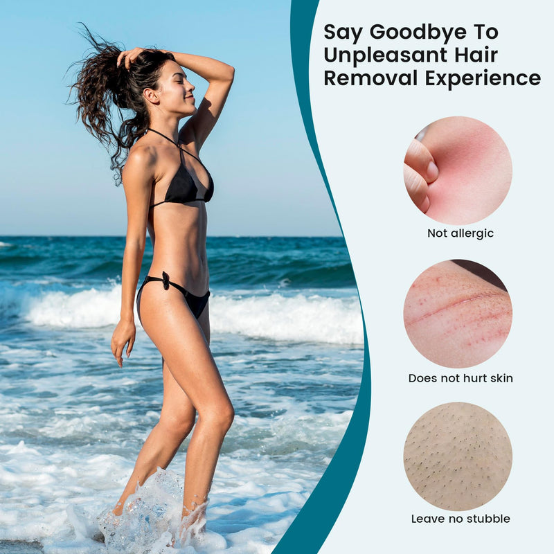 [Australia] - BEZOX Crystal Hair Remover, Glass Hair Eraser, Magic Crystal Hair Removal Stone for Full Body, Innovative Glass Body Hair Razor Epilator, Gentle Exfoliating Green 