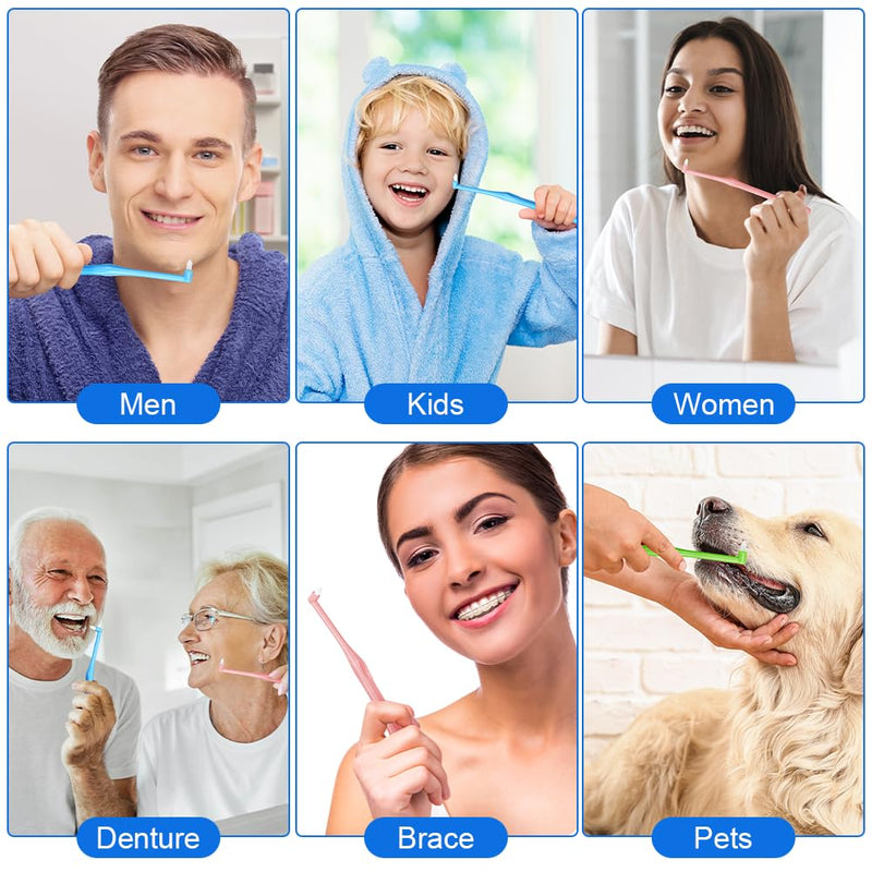 [Australia] - ACWOO Tufted Toothbrush, Pack of 8 Single Tufted Brush Toothbrush Small Toothbrush Tufted Brush Soft Tufted Toothbrush Trim Toothbrush Single Interdental Space Brush for Detail Cleaning 