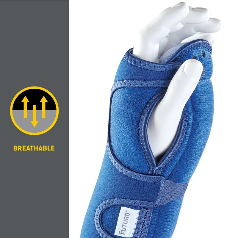 [Australia] - Futuro Night Wrist Sleep Support Brace, Adjustable Nighttime Splint for Carpal Tunnel Relief, Cushioned Beads and Removable Stabilizer, Fits Left or Right Hand (2-Pack) 2 Pack 