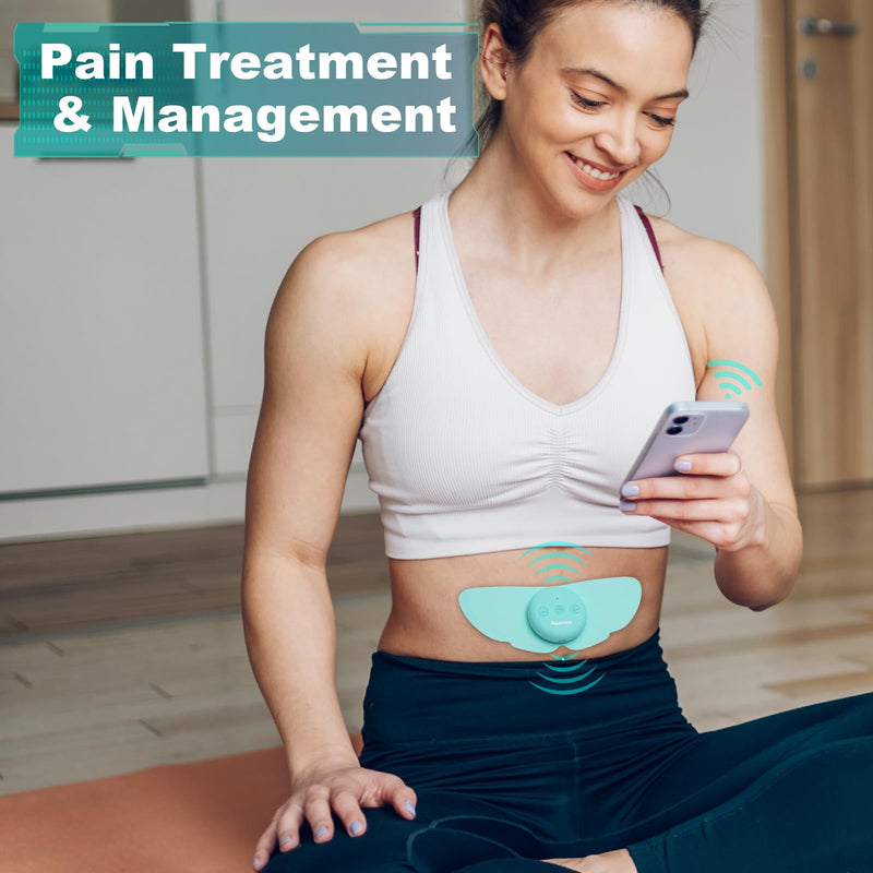 26 Mode Wireless TENS Unit, Effectively Relieve Pain,App-Controlled | Rechargeable EMS Massager, Smart Pocket-Size TENS Machine, Drug-Free Pain Relief for Neck, Back & Shoulder, 3 Premium Pads