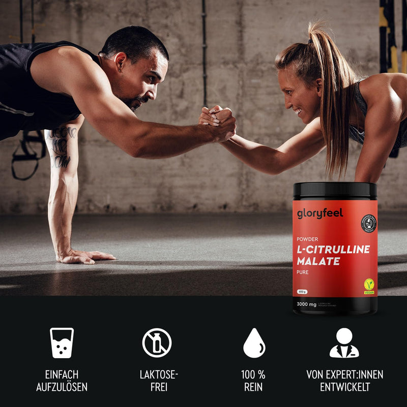 [Australia] - L-Citrulline Malate 2:1 Powder 600g - High-dose pre-workout amino acid - 4800mg Citrulline Malate - Optimal solubility and highest purity - Laboratory tested, vegan and without additives 