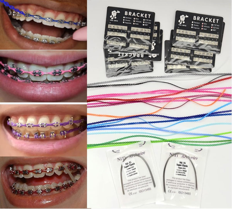 [Australia] - Complete Orthodontic Braces Kit with 20 Color Braces Power Chain for Braces DIY & Replacement at Home 