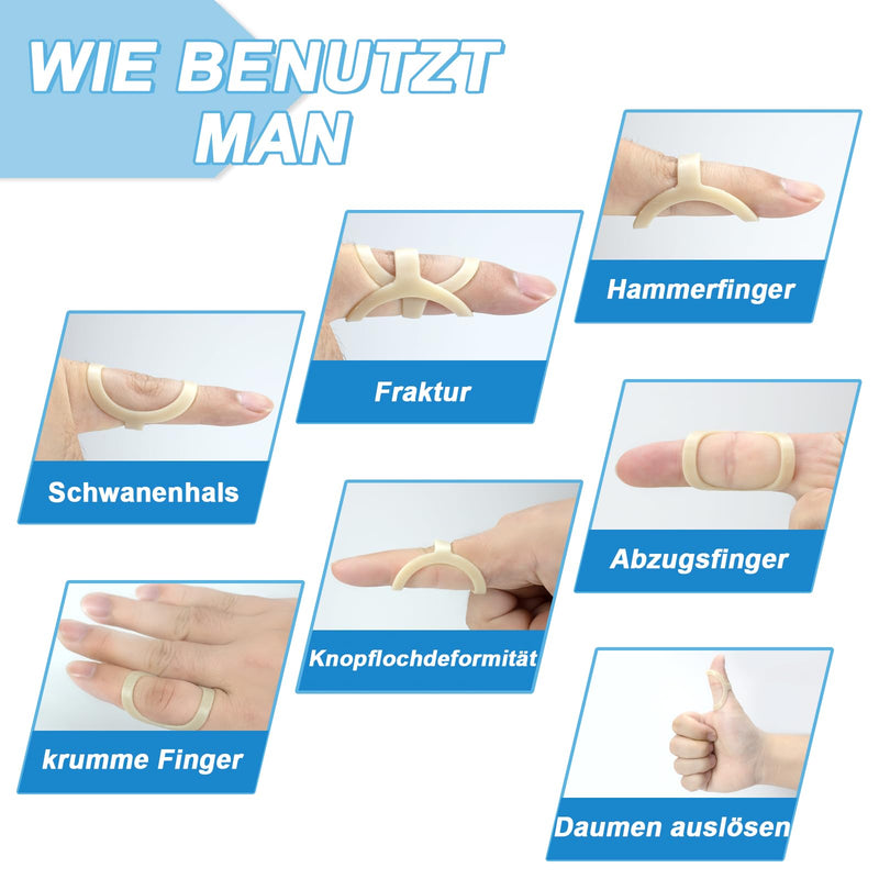 [Australia] - GADITIEK Pack of 5 finger splints, finger protection, oval finger splint, plastic, waterproof mallet finger splint for flail fingers, arthritis fingers, finger joint protection, mallet finger splint (6,7,8,9,10) 6,7,8,9,10 