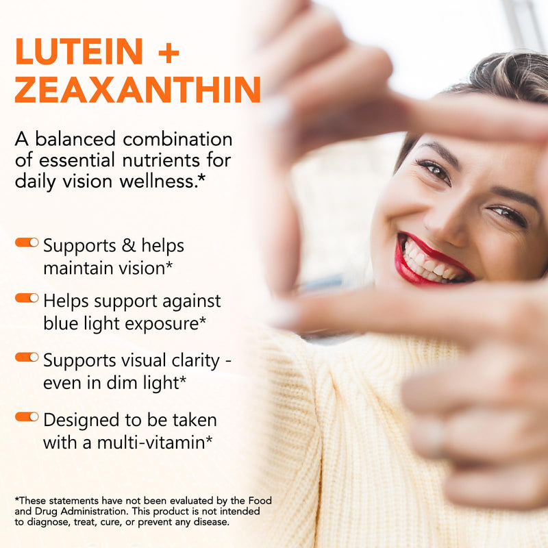 Premium Lutein 40mg with Zeaxanthin 8mg Softgels, 16-in-1 Eye Vitamins Supplement for Blue Light Protection, Dry Eye Relief, Eye Strain & Macular Health, Non-GMO Gluten Free Soy Free, 120 Softgels