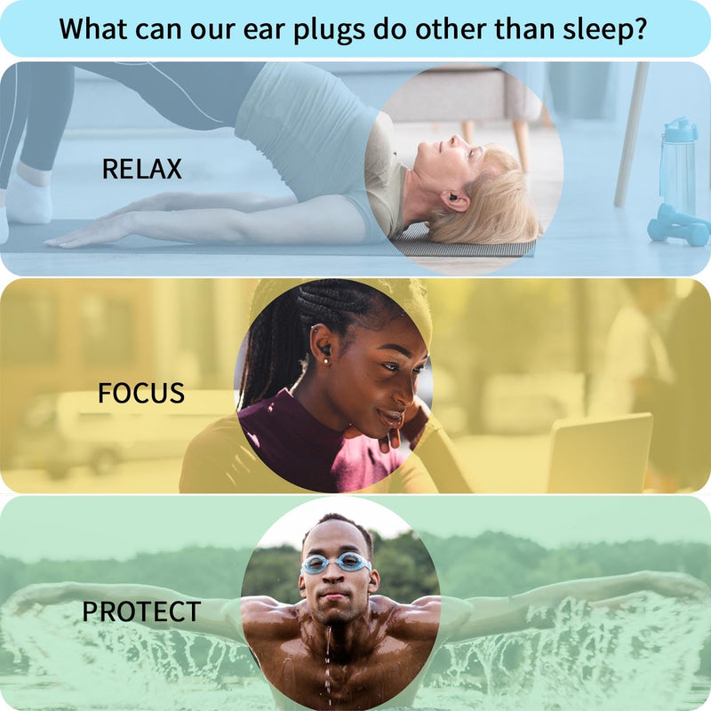 [Australia] - Earplugs for Sleeping,8 Pairs Noise Cancelling Silicone Earplugs for Sleeping Swimming Snoring Concerts 8 pairs 