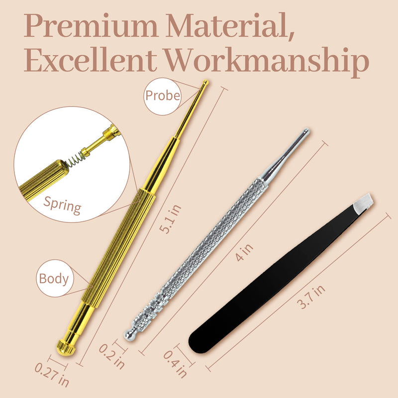 [Australia] - 1200Pcs Ear Seeds Acupuncture Kit, Auricular Sticker Kit with Ears Seed, Acupuncture Pen, Acupressure Ear Chart,Tweezers 