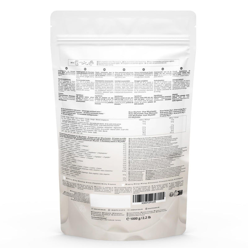 [Australia] - Nutri + Protein Powder Neutral 1 kg - 85% protein - sugar-free + fat-free - protein powder without sweetener, flavor - ideal for baking - 1000 g Natural 33 portions (pack of 1) 