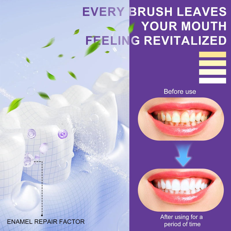 [Australia] - Purple Toothpaste for Teeth Whitening, Teeth Whitening Toothpaste, Tooth Stain Removal, Tooth Stain Removal Colour Corrector 