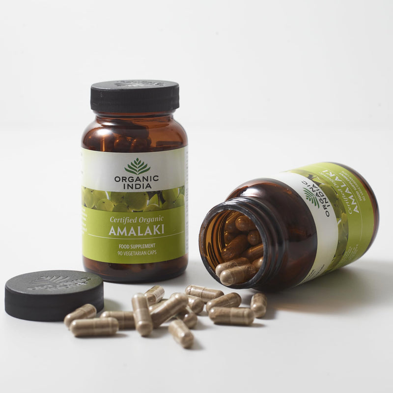 Organic India Amalaki - Organic Amalaki (Amla) Indian Gooseberry Fruit - Supports Immune Health, Vitality & Antioxidant Balance - Supplements for Men & Women - Vegan & Additive Free - 90 Capsules