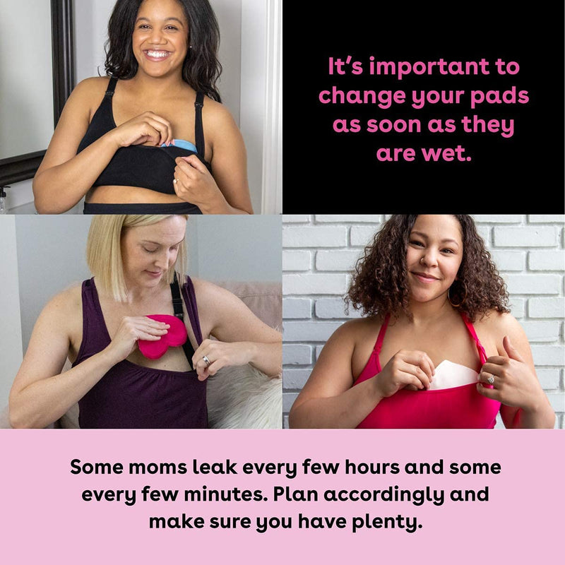 [Australia] - Bamboobies Women’s Nursing Pads, Reusable and Washable, Blue and Light Pink, 3 Regular Pairs and 1 Overnight Pairs, Leak-Proof Pads for Breastfeeding, 4 Pairs 8 Pads Blue + Pink 