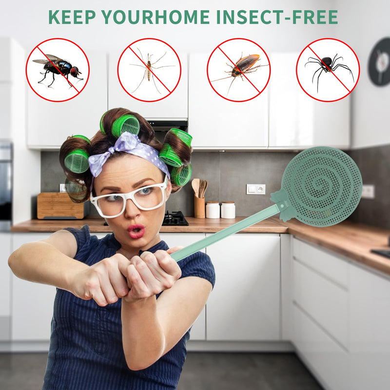 [Australia] - Fly Swatter, Fly Swatter for indoors, FlySwatter, Fly Swatters Green 2PCS 