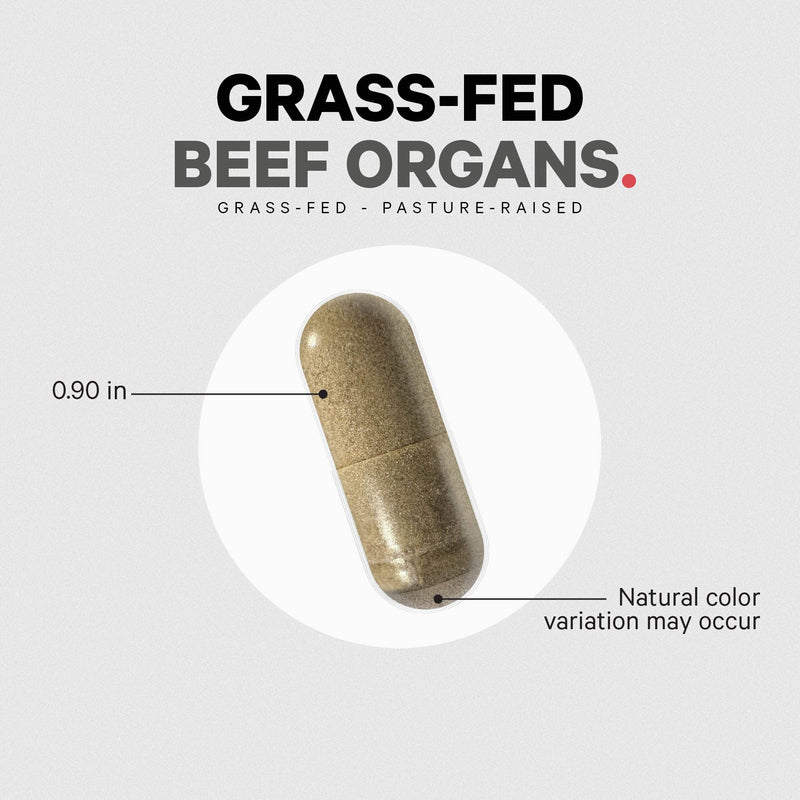 [Australia] - Codeage Grass Fed Beef Organs Supplement – Glandulars Supplements - Freeze Dried, Non-Defatted, Desiccated Liver, Heart, Kidney, Pancreas & Spleen Bovine Pills – Beef Vitamins - Non-GMO -180 Capsules 1 