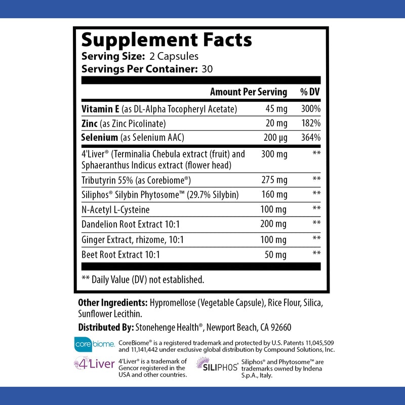 [Australia] - Stonehenge Health Dynamic Liver Supplement, Supports Detoxification, Liver Health, Cholesterol and Triglyceride Levels, & Healthy Digestion*, 60 Capsules 