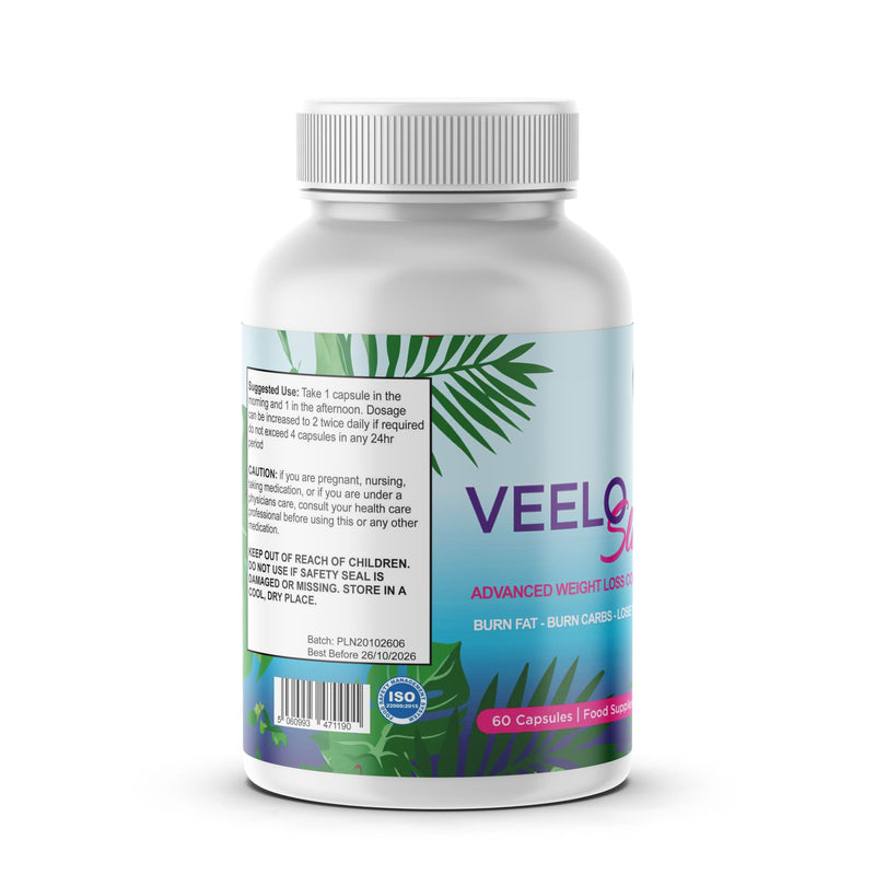 VeeloSlim - Weight Management - Advanced Formula - Natural Ingredients - 60 Capsules/Fitness Hero Supplements
