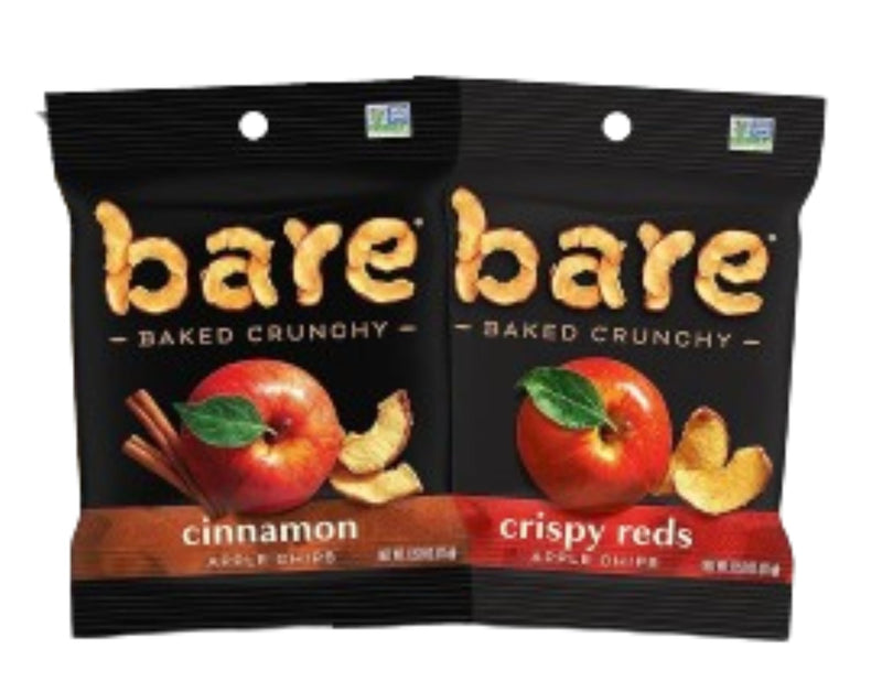 [Australia] - Bare Apple Organic Variety Pack, 8 ct, 0.53 oz Each, 4 Crispy Reds & 4 Cinnamon, Healthy Snacks For Adults, Kids, Office, School and Road Trips Packaged by ComboCreations 