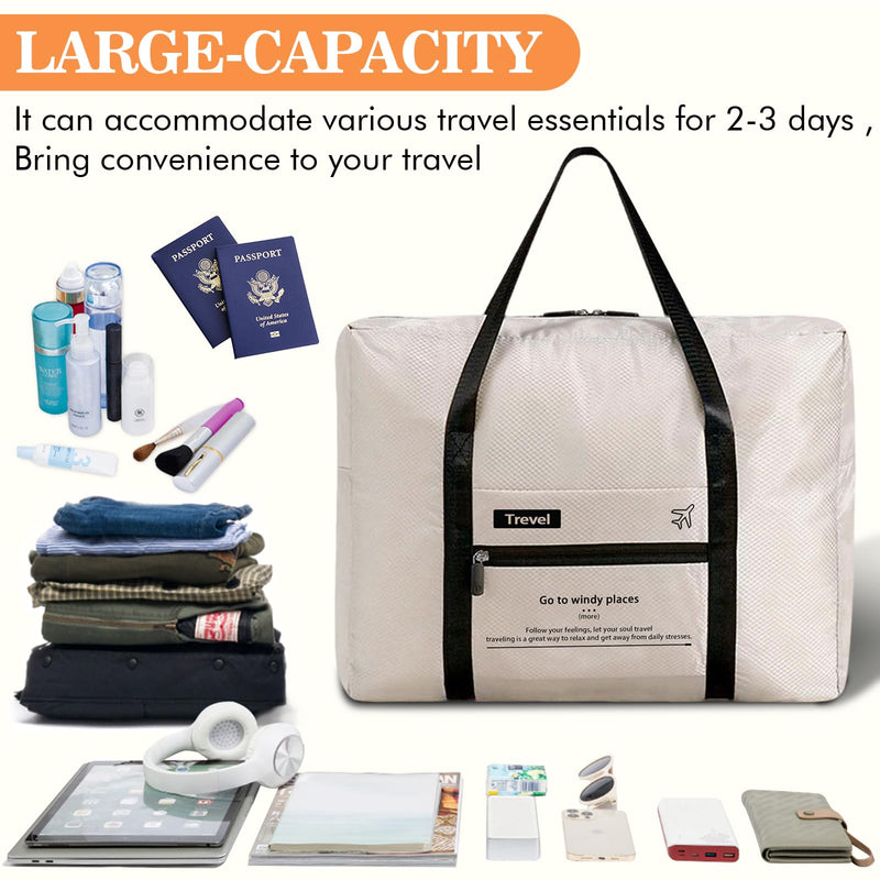 INVODA Travel Bag, Foldable Carry On Duffel Tote Gym Weekender Overnight Bags Spirit Airlines Personal Item Luggage Bag for Women and Men (3PCS) 3PCS