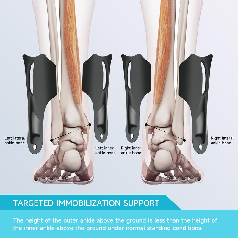 Right Ankle Brace for Women & Men - Ankle Support Sprained Ankle Brace for Achilles,Tendon,Sprain,Injury Recovery,Ankle Support Brace for Running, Basketball, Football (Black,M,Right) M Right